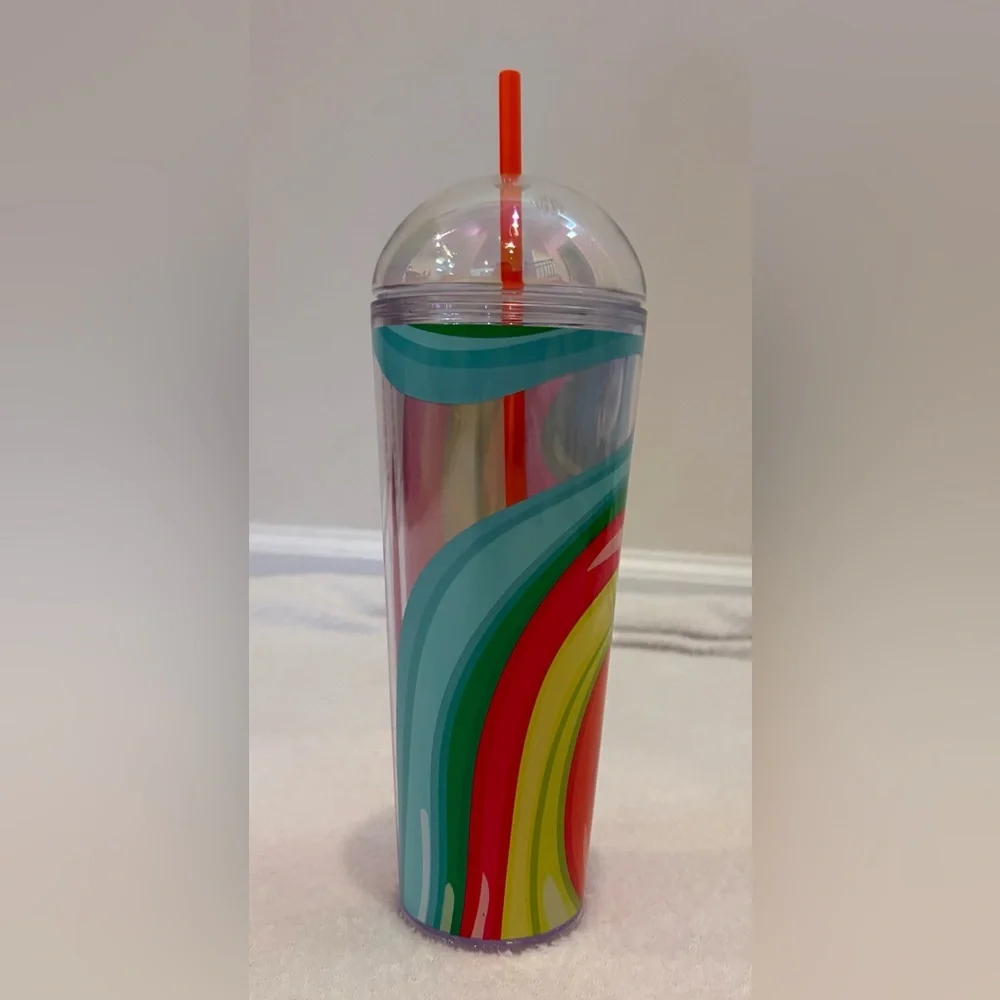 Starbucks Rainbow Swirl Dome Reusable Cup - Picture 4 of 10